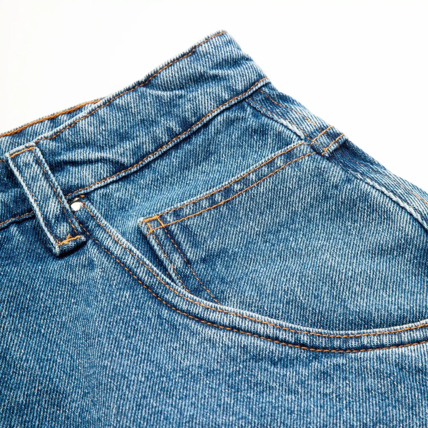 Jeans Pants Logo Line Blue