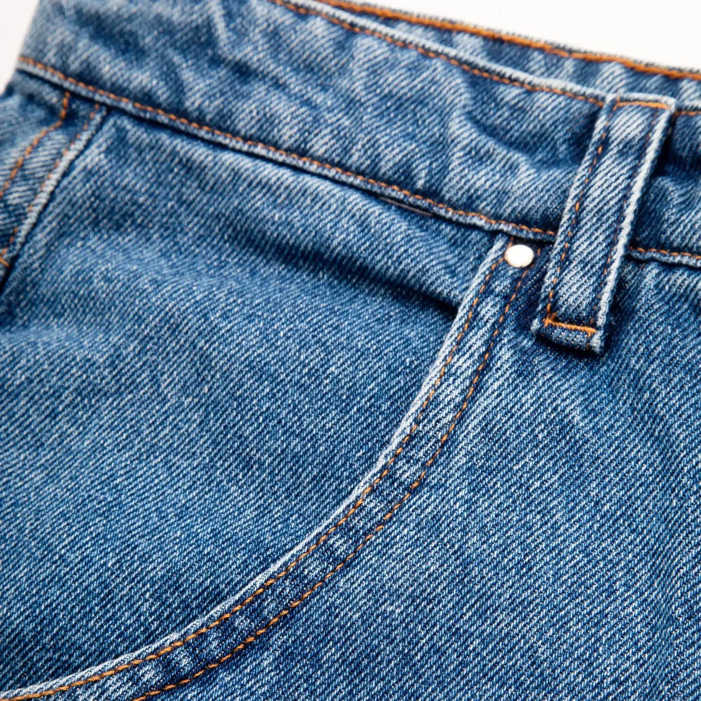 Jeans Pants Logo Line Blue