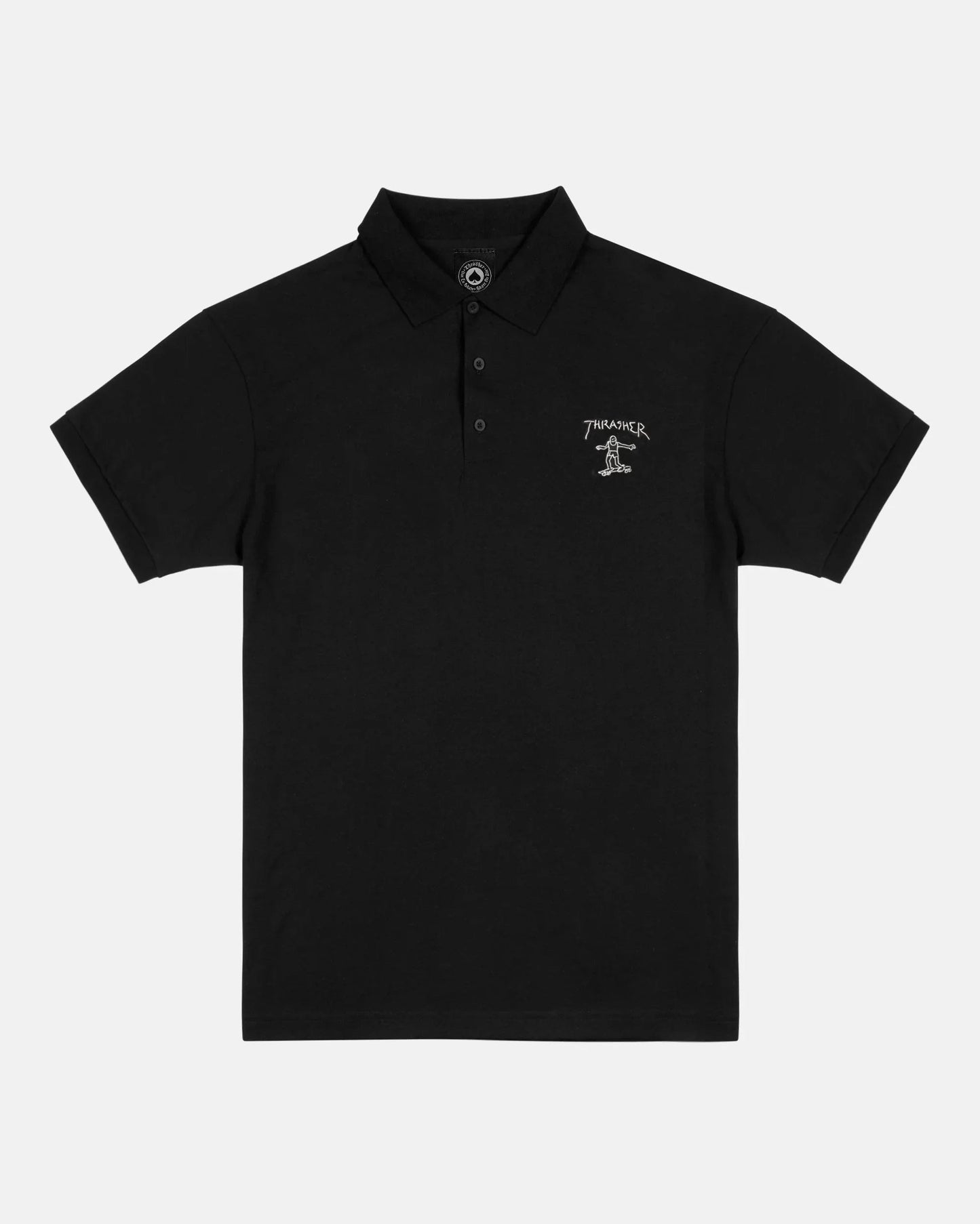 POLO LITTLE GONZ EMBROIDERED - BLACK