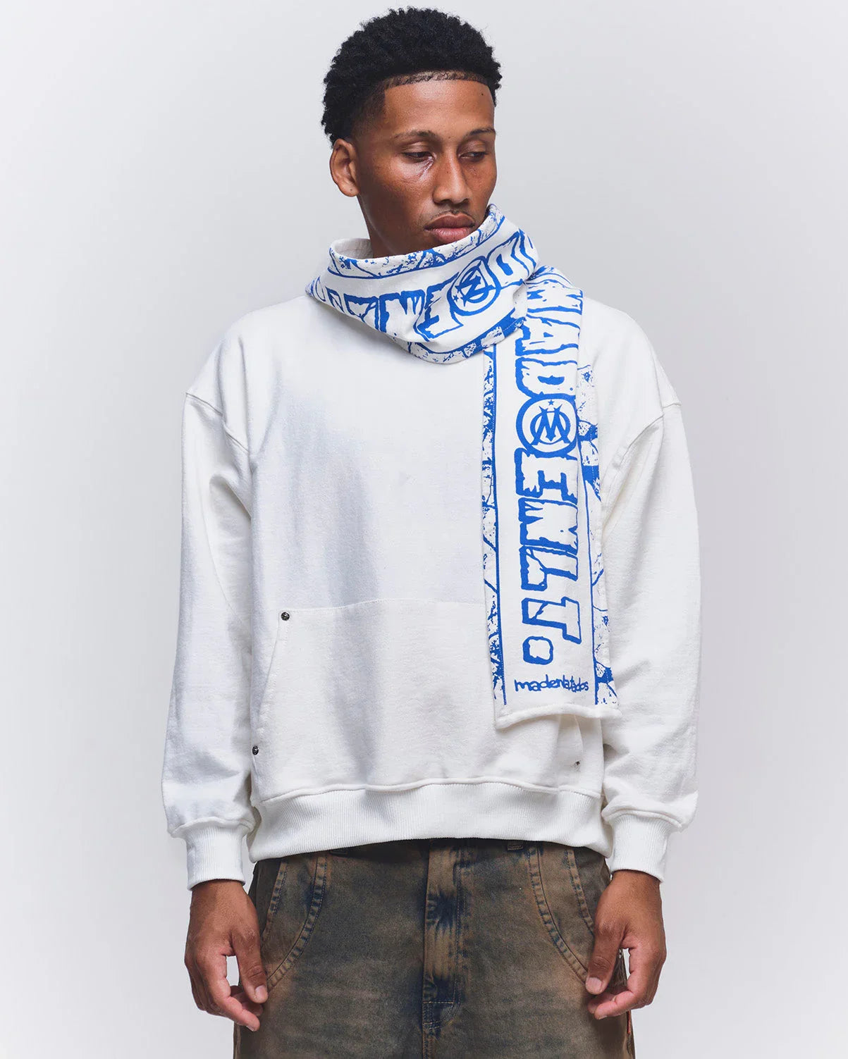 MOLETOM DURAG DE BRUXO CACHECOL DE TIME OFF WHITE
