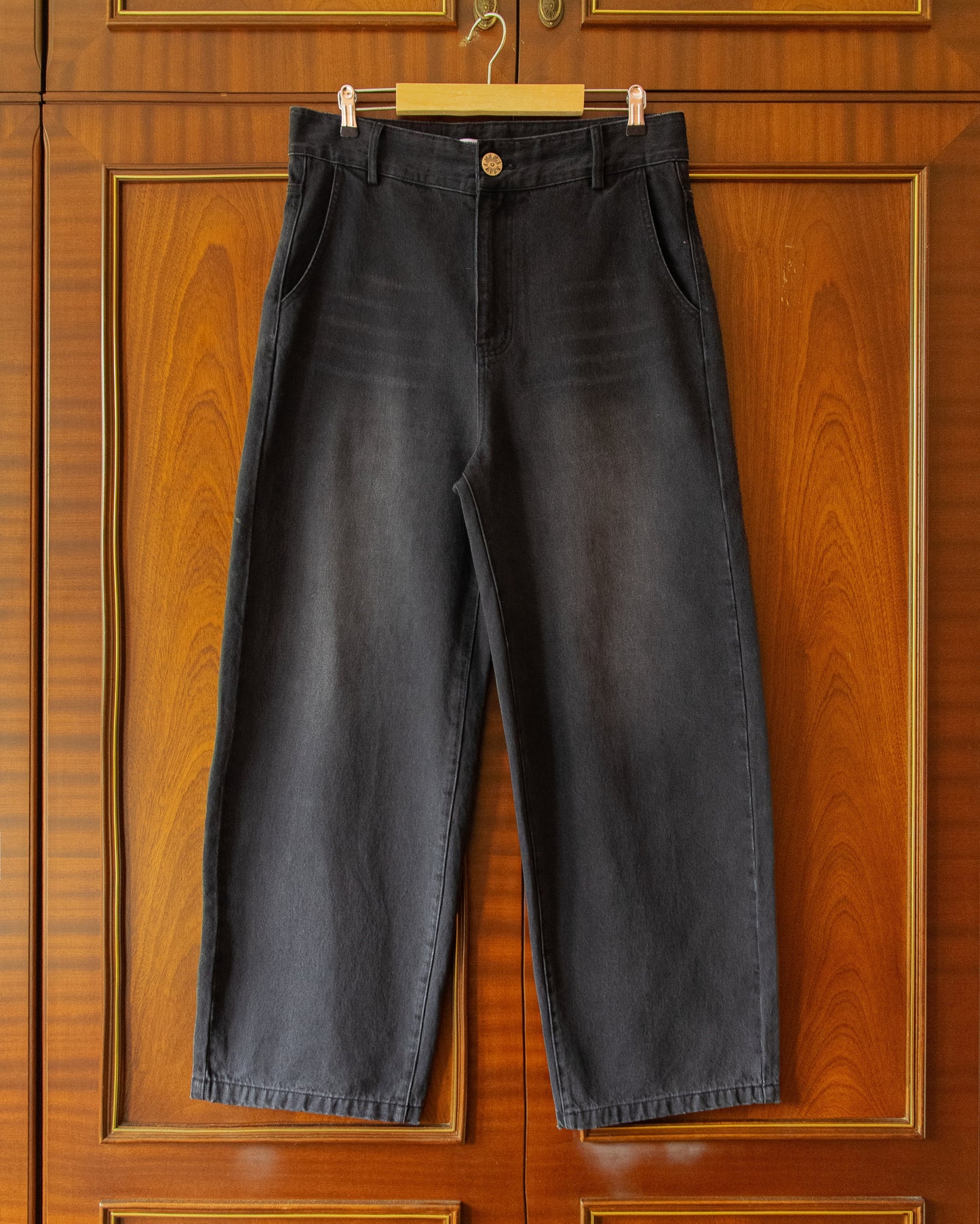 MELTING PATCH JEANS - VINTAGE BLACK
