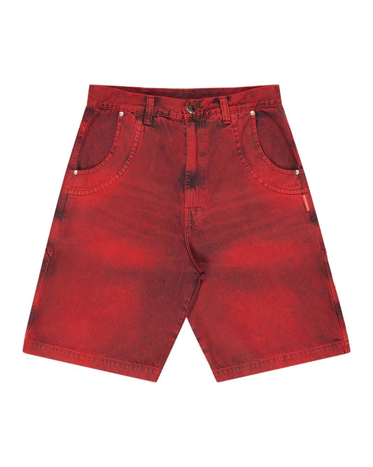 BERMUDA JEANS CURVALÍNEA DOUBLE HAND VERMELHA