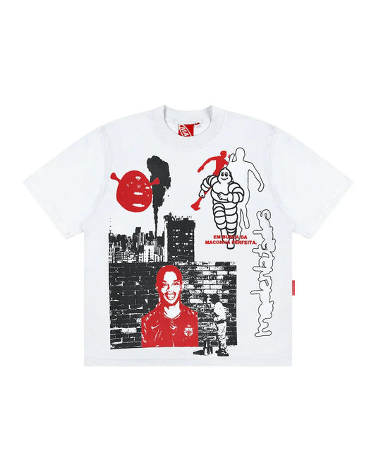 T-SHIRT CIDADE MALUCA OFF WHITE