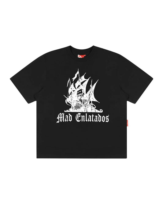 T-SHIRT BLACK PIRATE SHIP