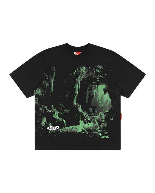 T-SHIRT CAVERN NEANDERTHAL BLACK