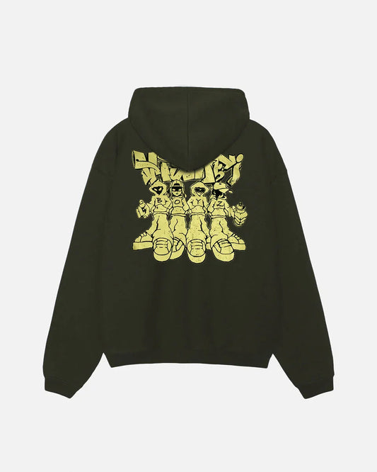 HOODIE VISHBOYZ OLIVE