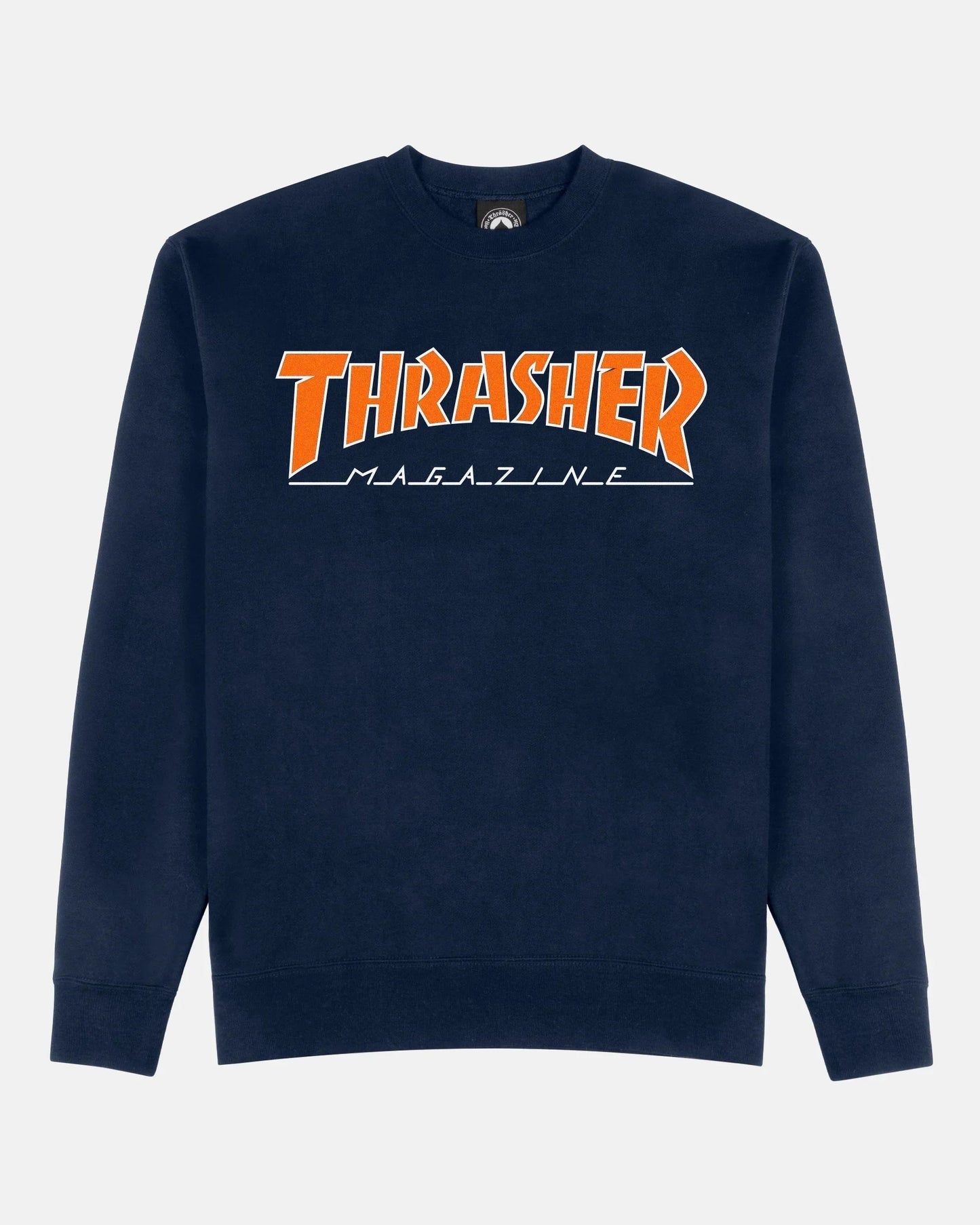 CREWNECK OUTLINED NAVY/ORANGE