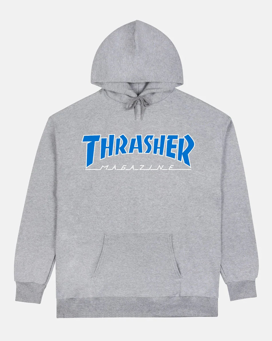 HOODIE OUTLINED GRAY/BLUE