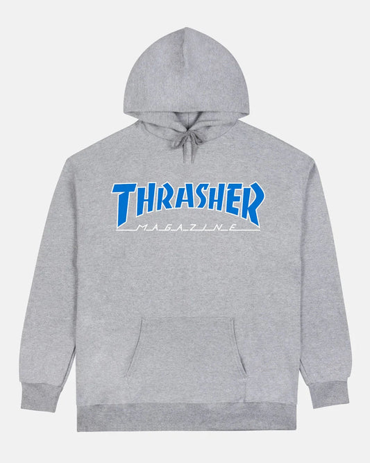 HOODIE OUTLINED GRAY/BLUE