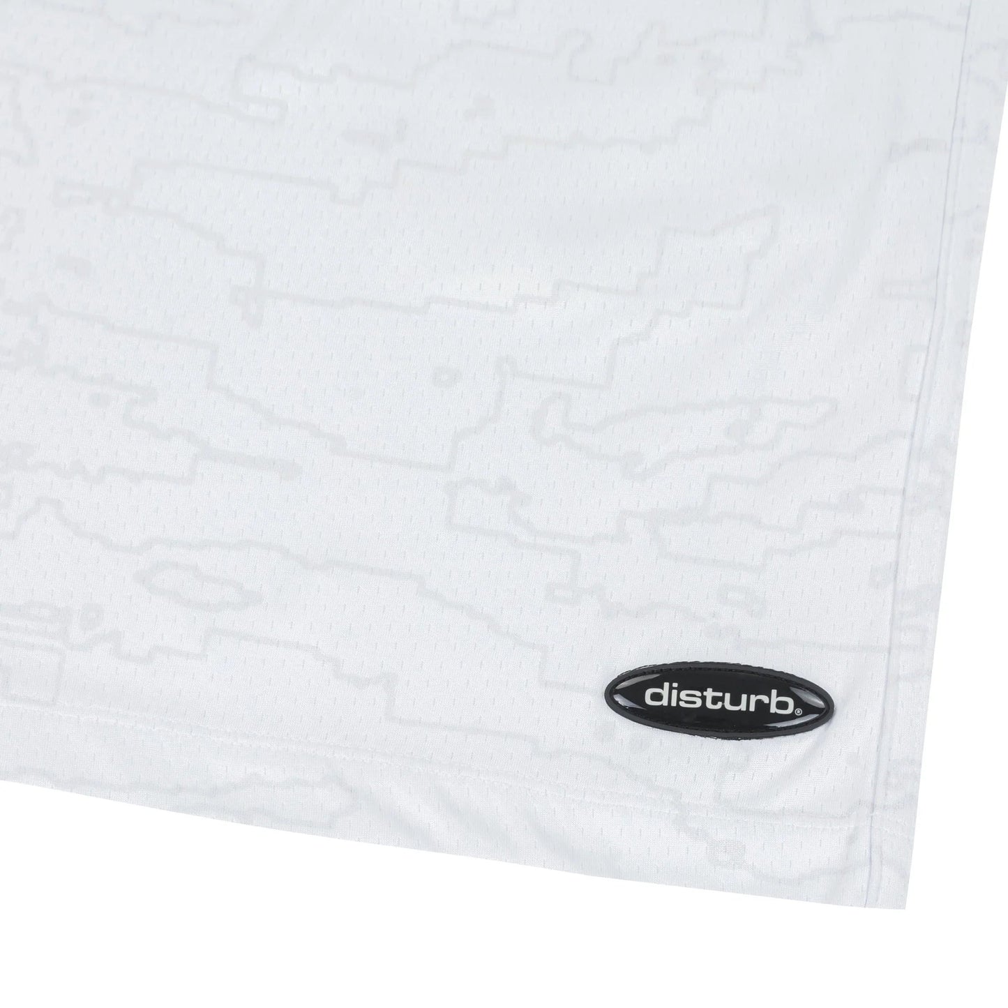 Outline Map Mesh Shorts in White