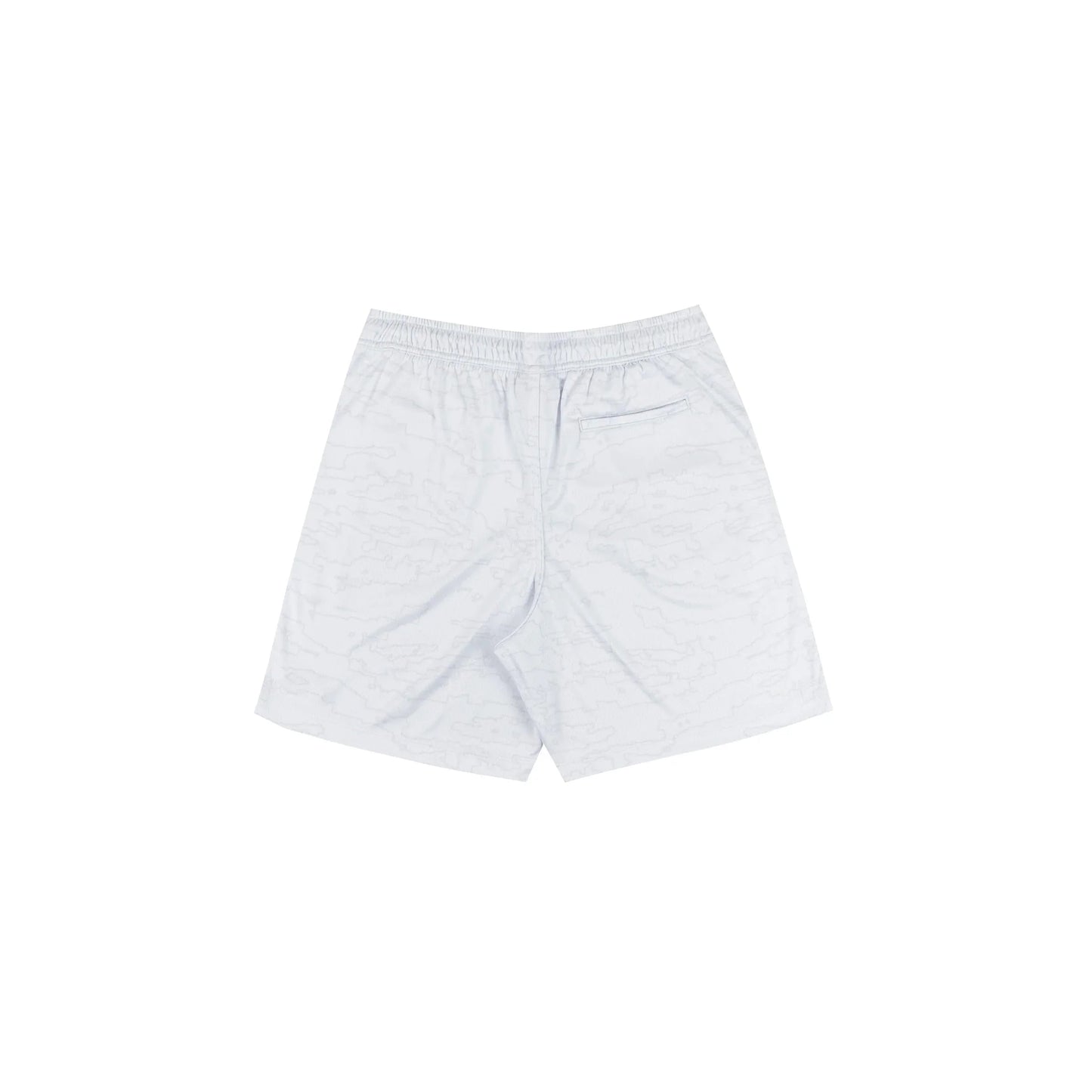 Outline Map Mesh Shorts in White