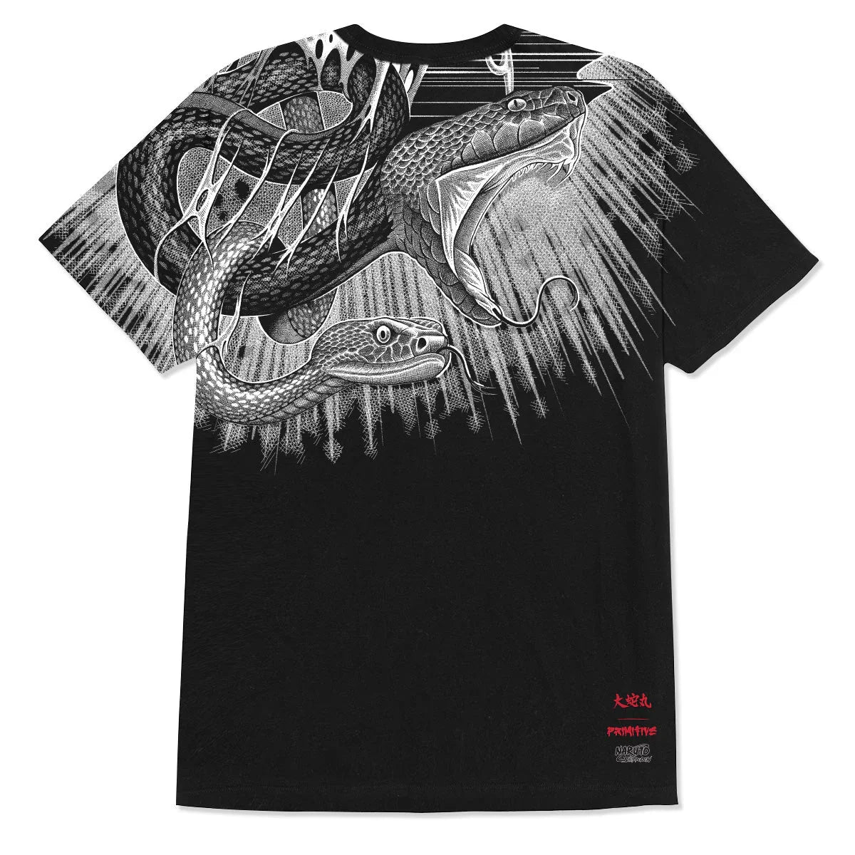 T-SHIRT SNAKE WASHED PRINT