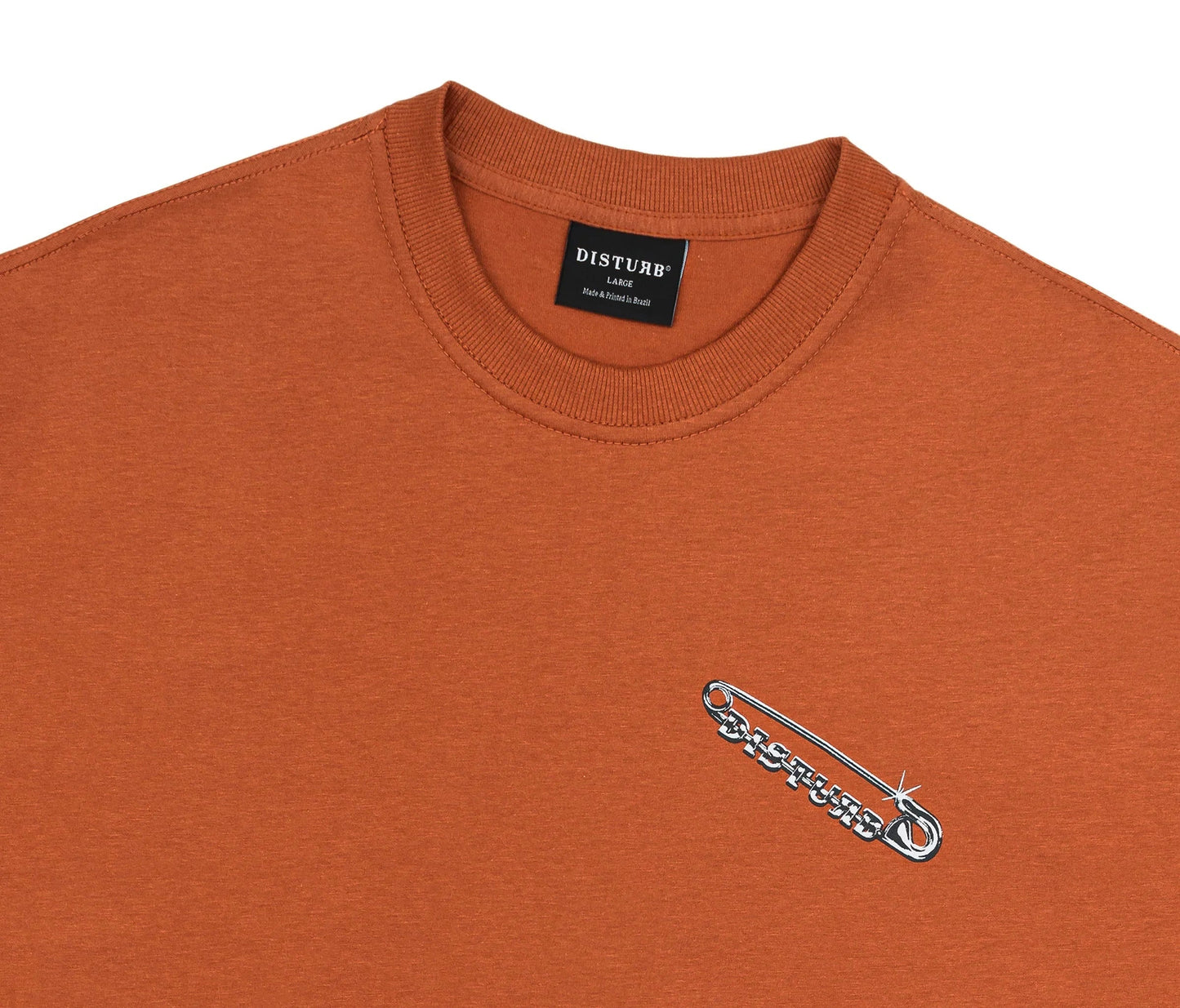 Safety Pin T-Shirt In Orange