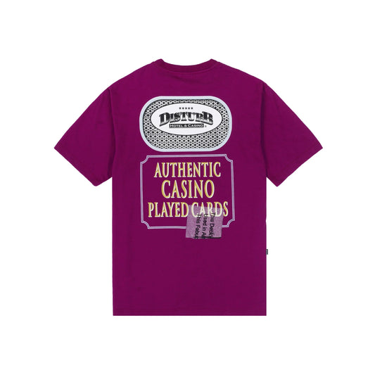 T-SHIRT PLAYED CARDS PURPLE