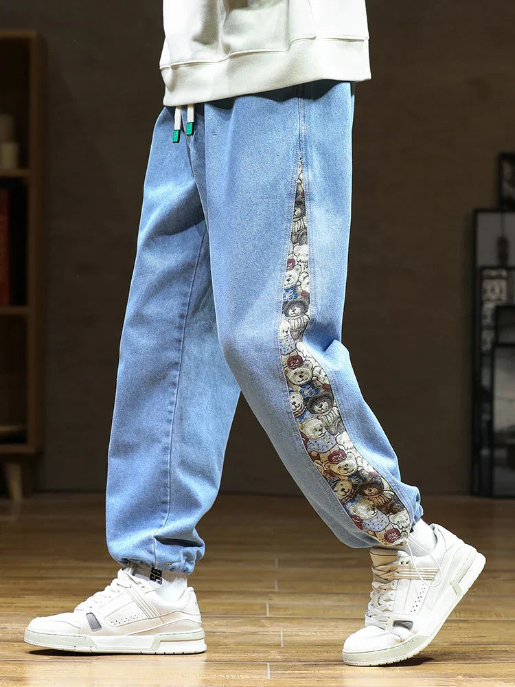 Calça Jeans Ursos Bordados