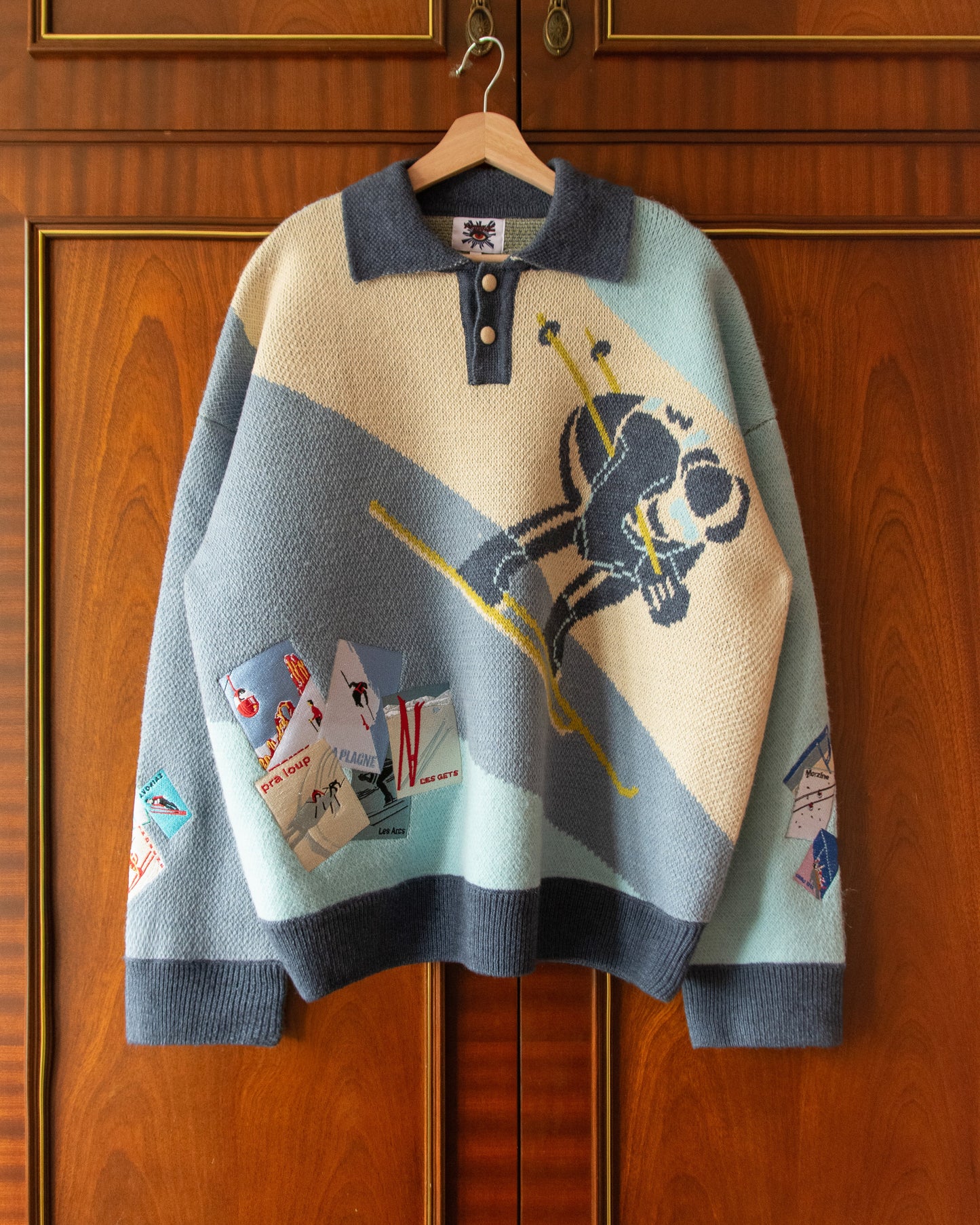 SUÉTER KNIT SKI EMBROIDERED