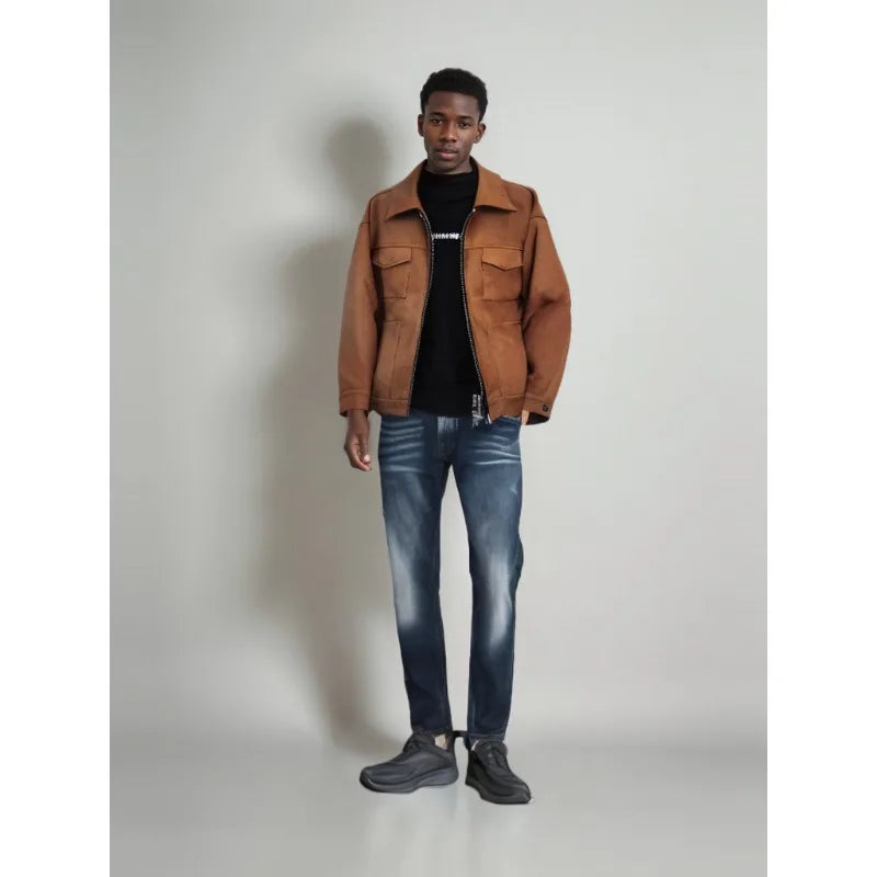 Jaqueta Vintage High Suede Casual