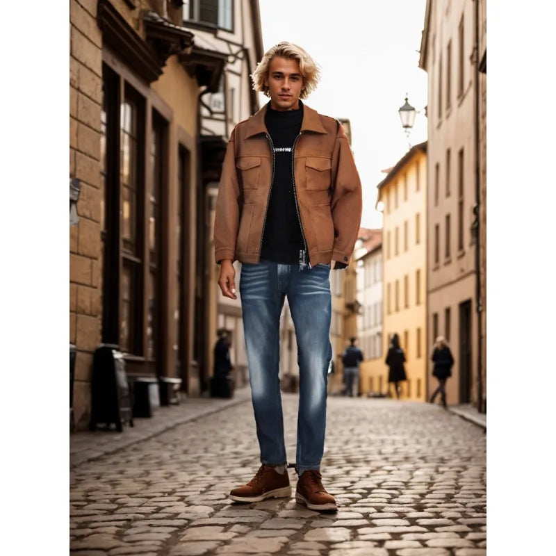 Jaqueta Vintage High Suede Casual