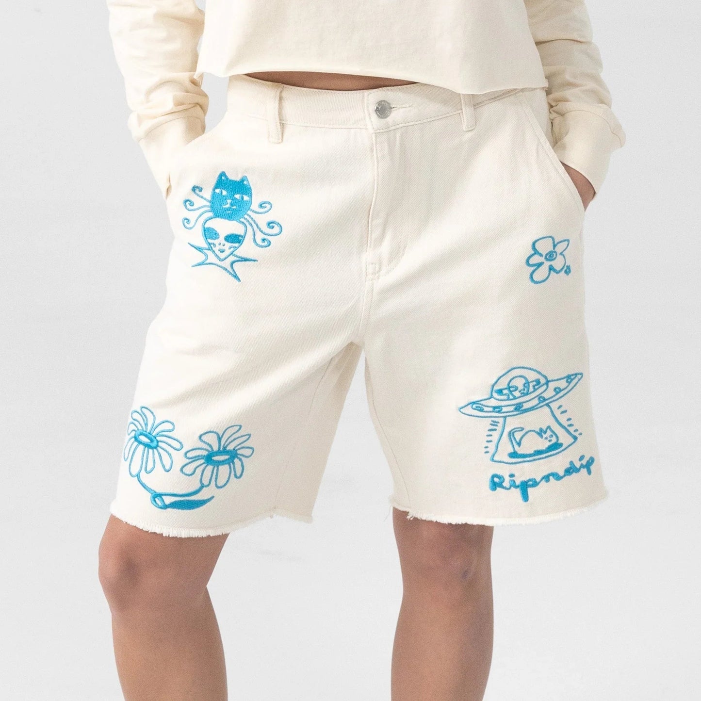SHORTS BLONDED DENIM