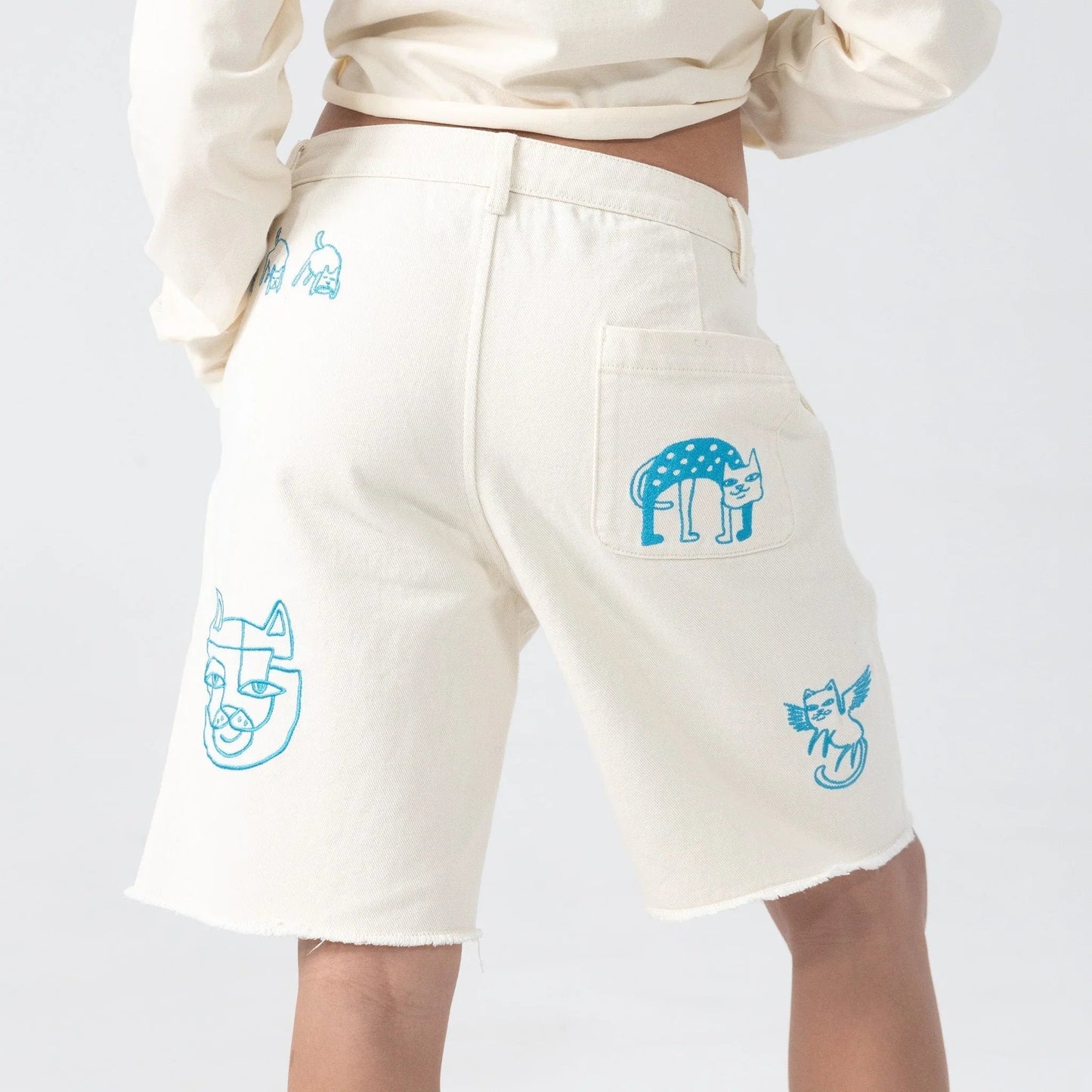 SHORTS BLONDED DENIM