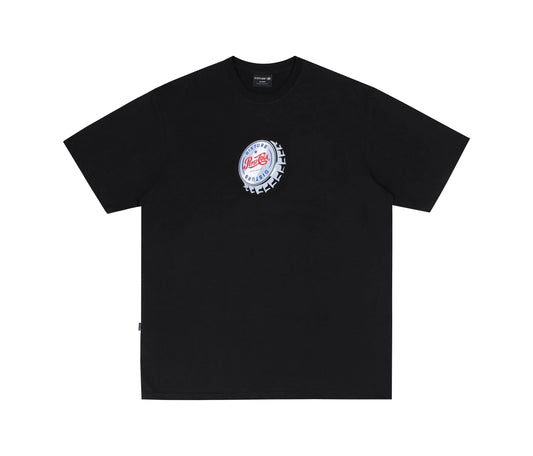 Vintage Cap Tee in Black