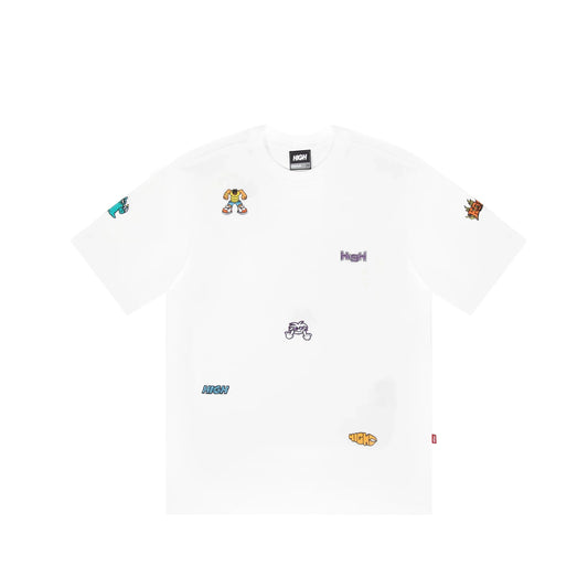 Work Tee Doodles White