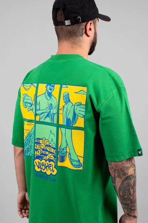 T-SHIRT RETRATOS DARK GREEN