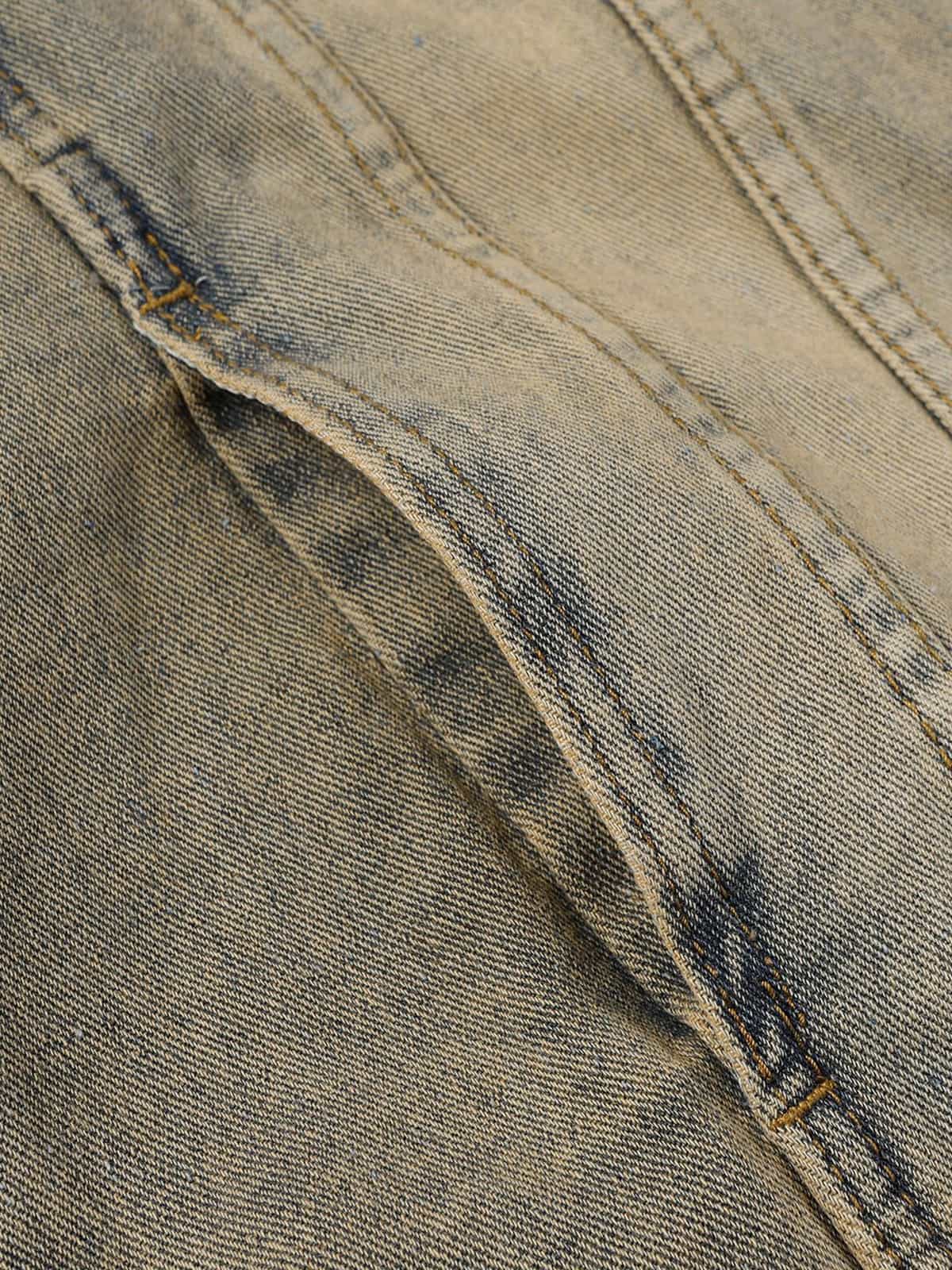 JAQUETA DENIM WASHED LETTERS