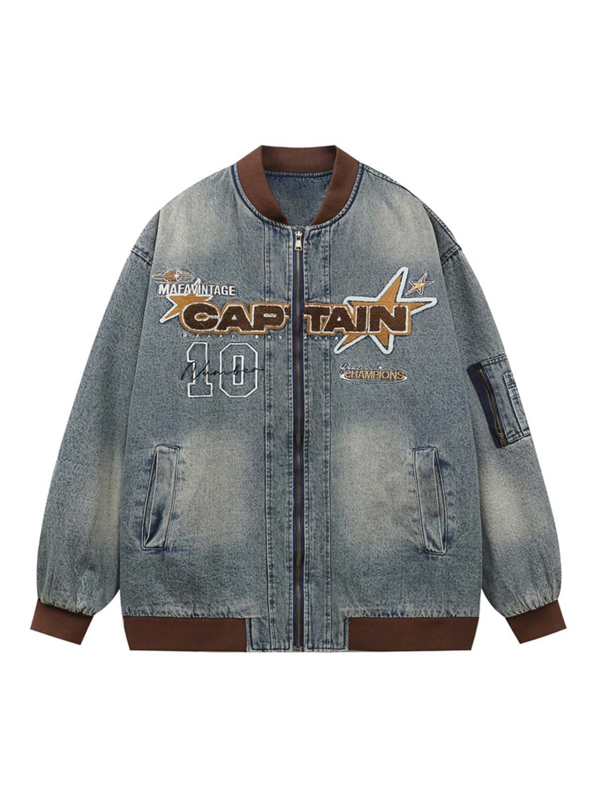 JAQUETA BOMBER QUILTED ALPHABET PATCH