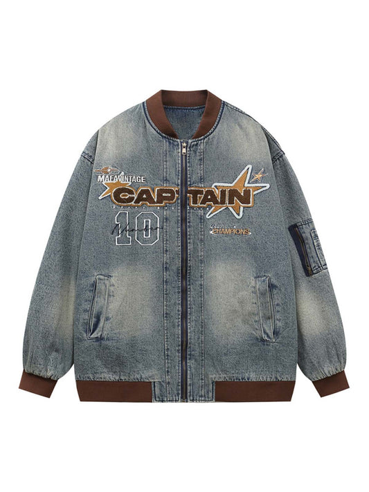 JAQUETA BOMBER QUILTED ALPHABET PATCH