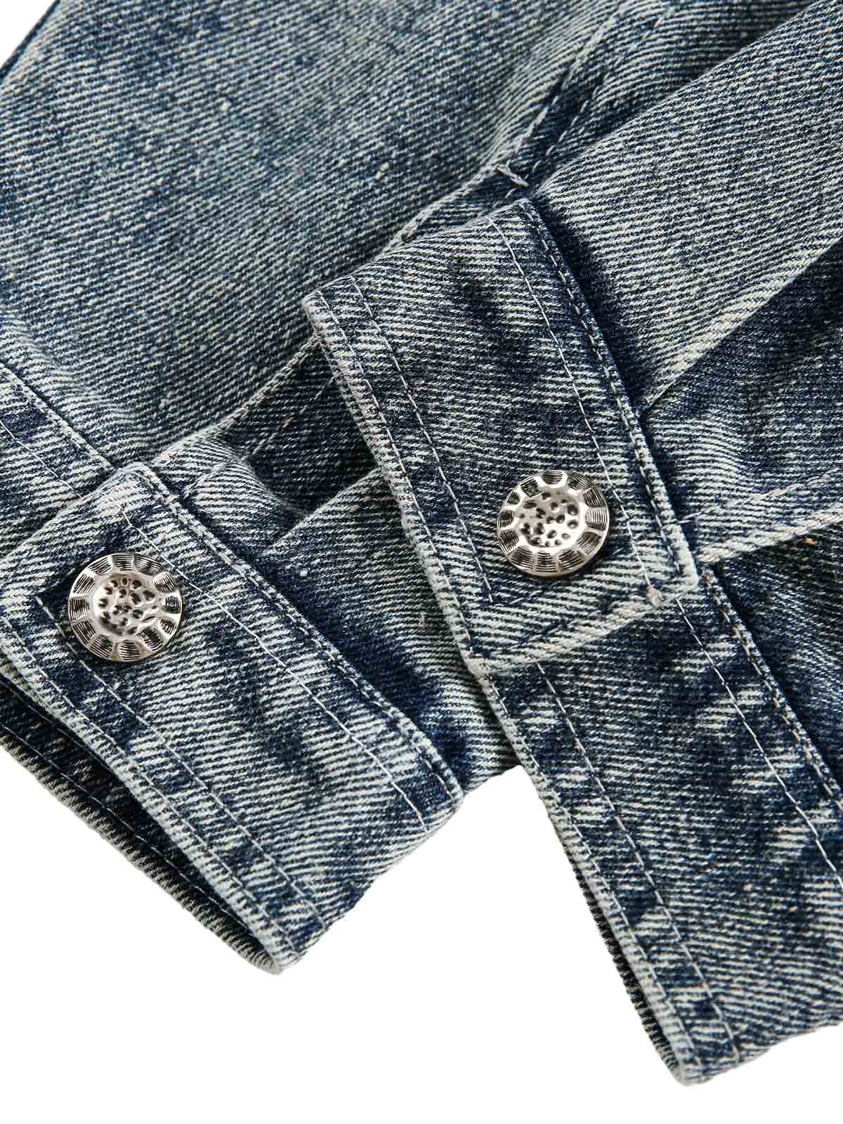 JAQUETA DISTRESSED PATCHWORK DENIM