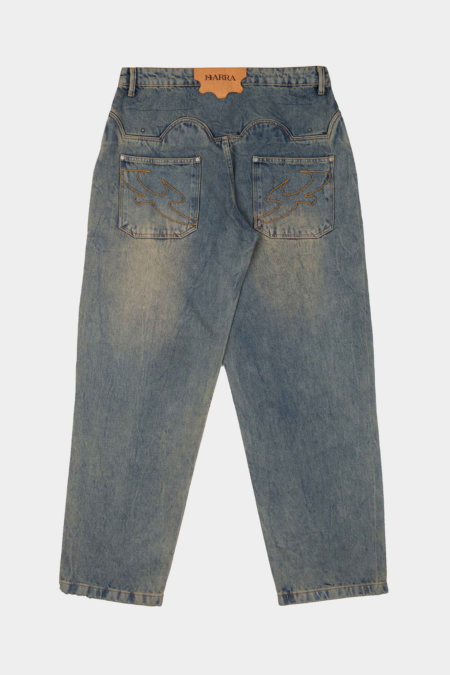 Calça Barra Crew Jeans Marmorizada (Blue)