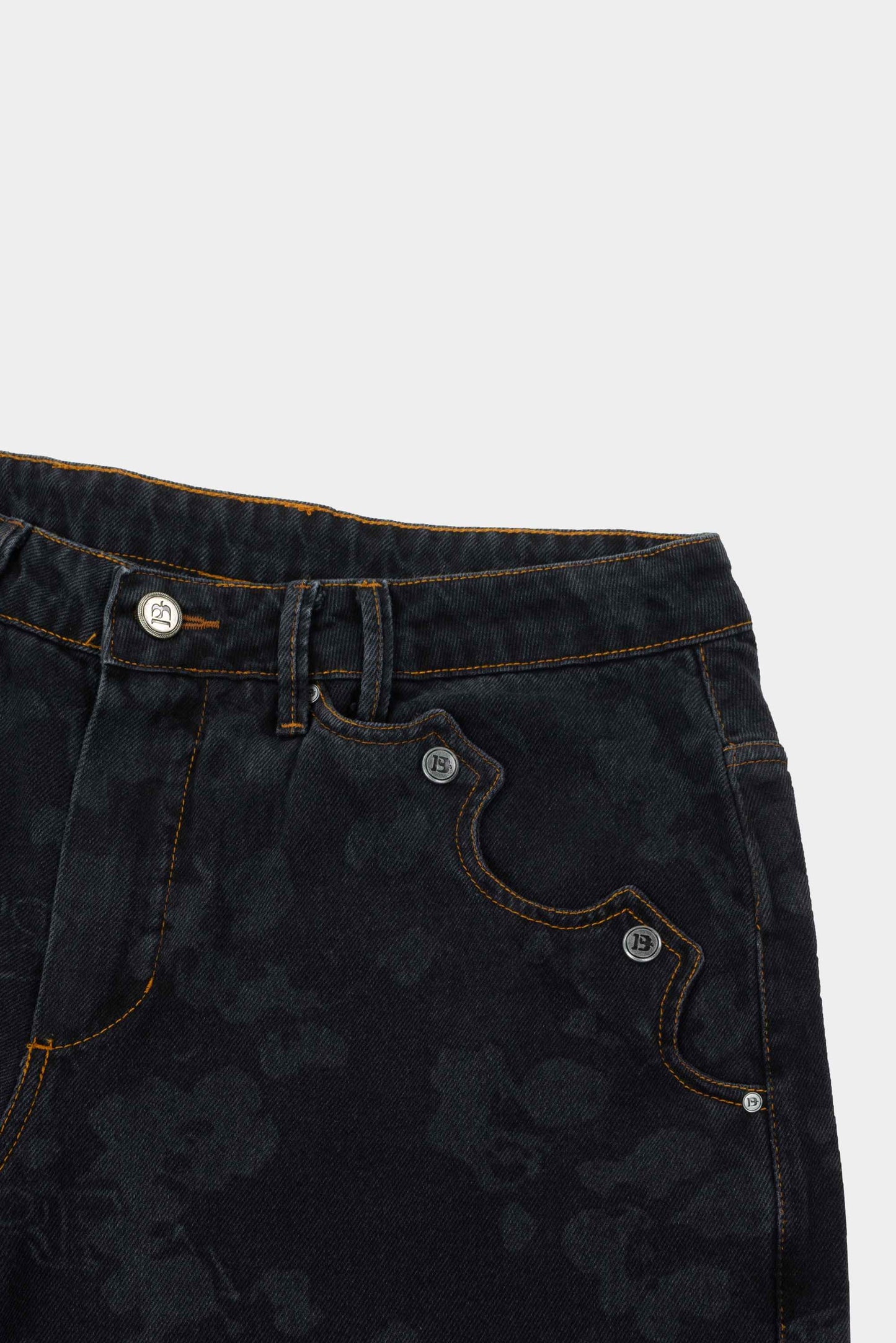 Calça Barra Crew Jeans Pattern Chita (Black)