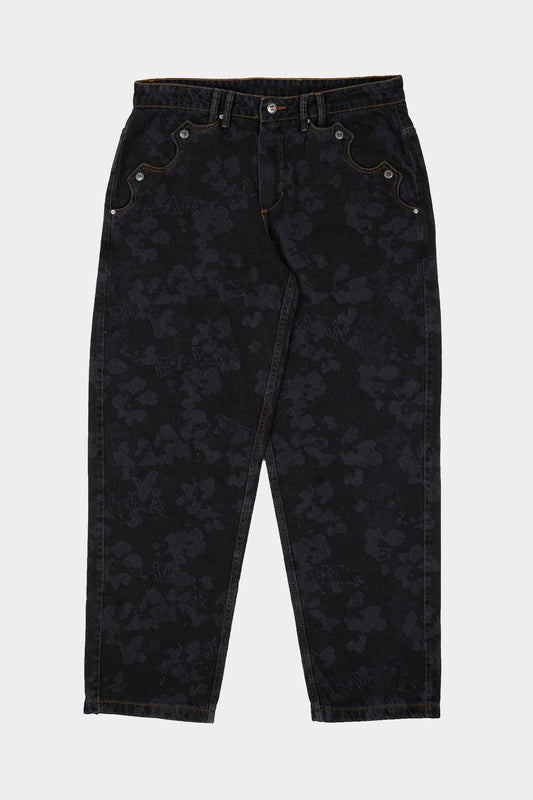 Calça Barra Crew Jeans Pattern Chita (Black)