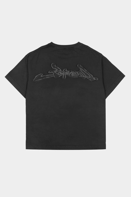 T-SHIRT PATCHED CREW WASHED