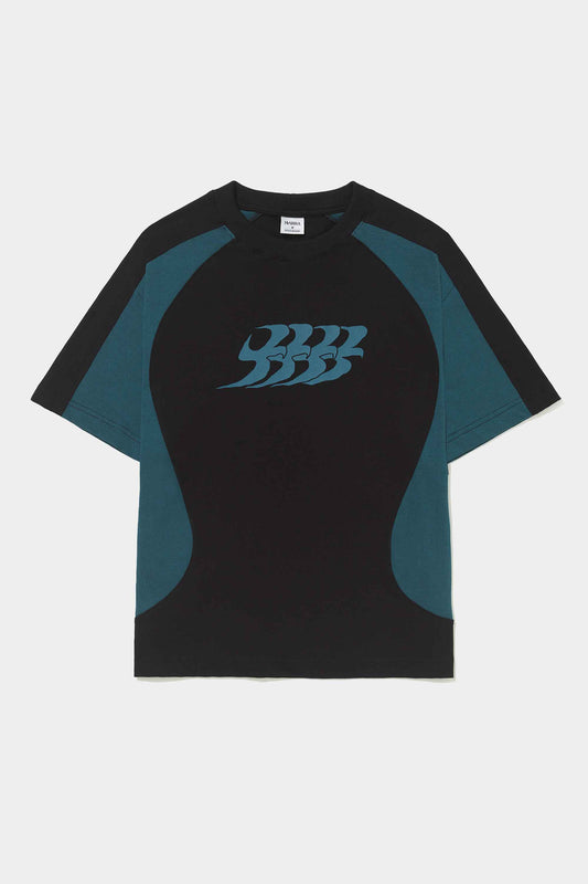 T-SHIRT BAR CUT GARÇA BLACK