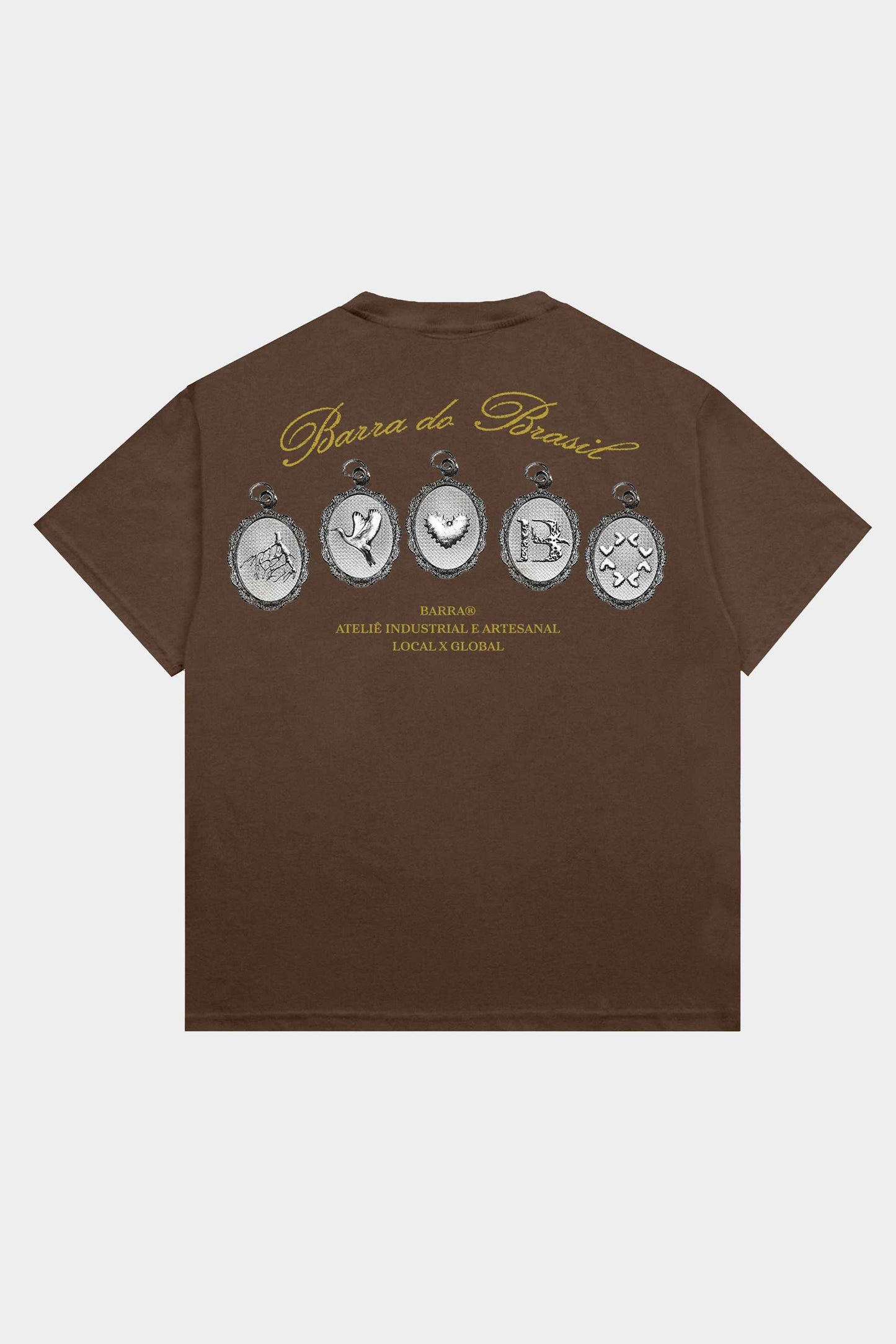 Camiseta Barra Crew Medalhas (Brown)