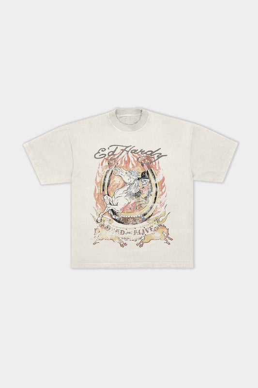 Camieta Ed Hardy x Matuê Horse (Off White)