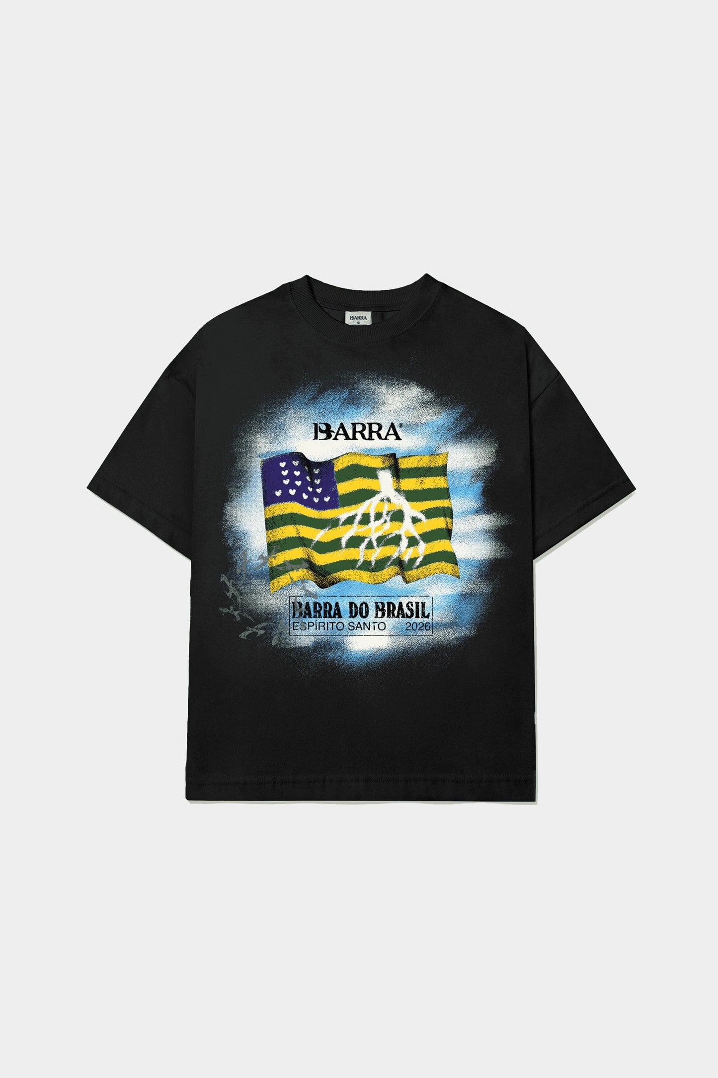 CAMISETA CREW BARRA BLACK