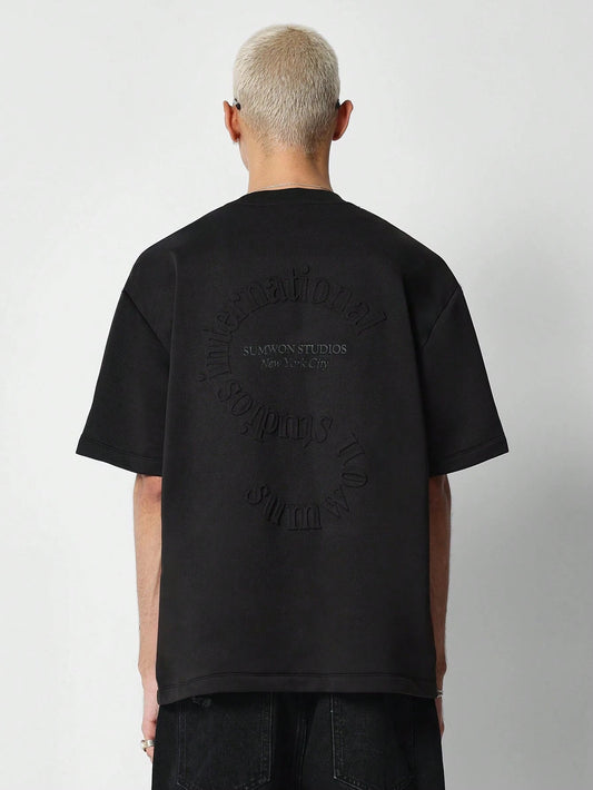 Camiseta SUMWON de Manga Curta Textura Gravada