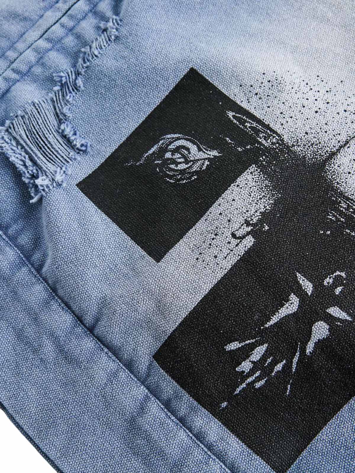 JAQUETA DENIM RIPPED WASHED