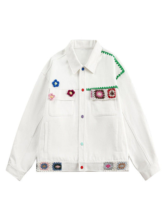 JAQUETA UTILITY CROCHÊ DENIM