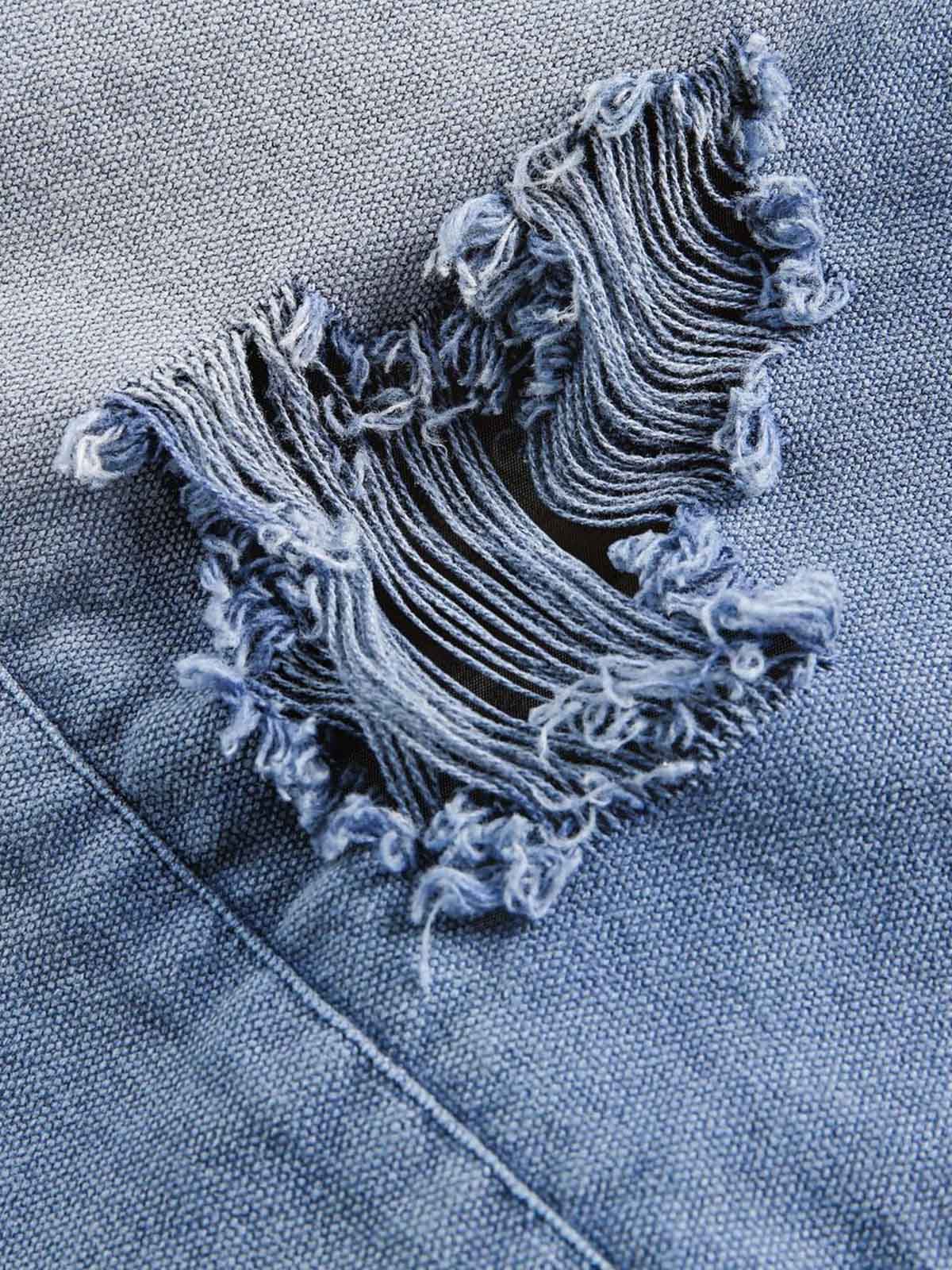 JAQUETA DENIM RIPPED WASHED