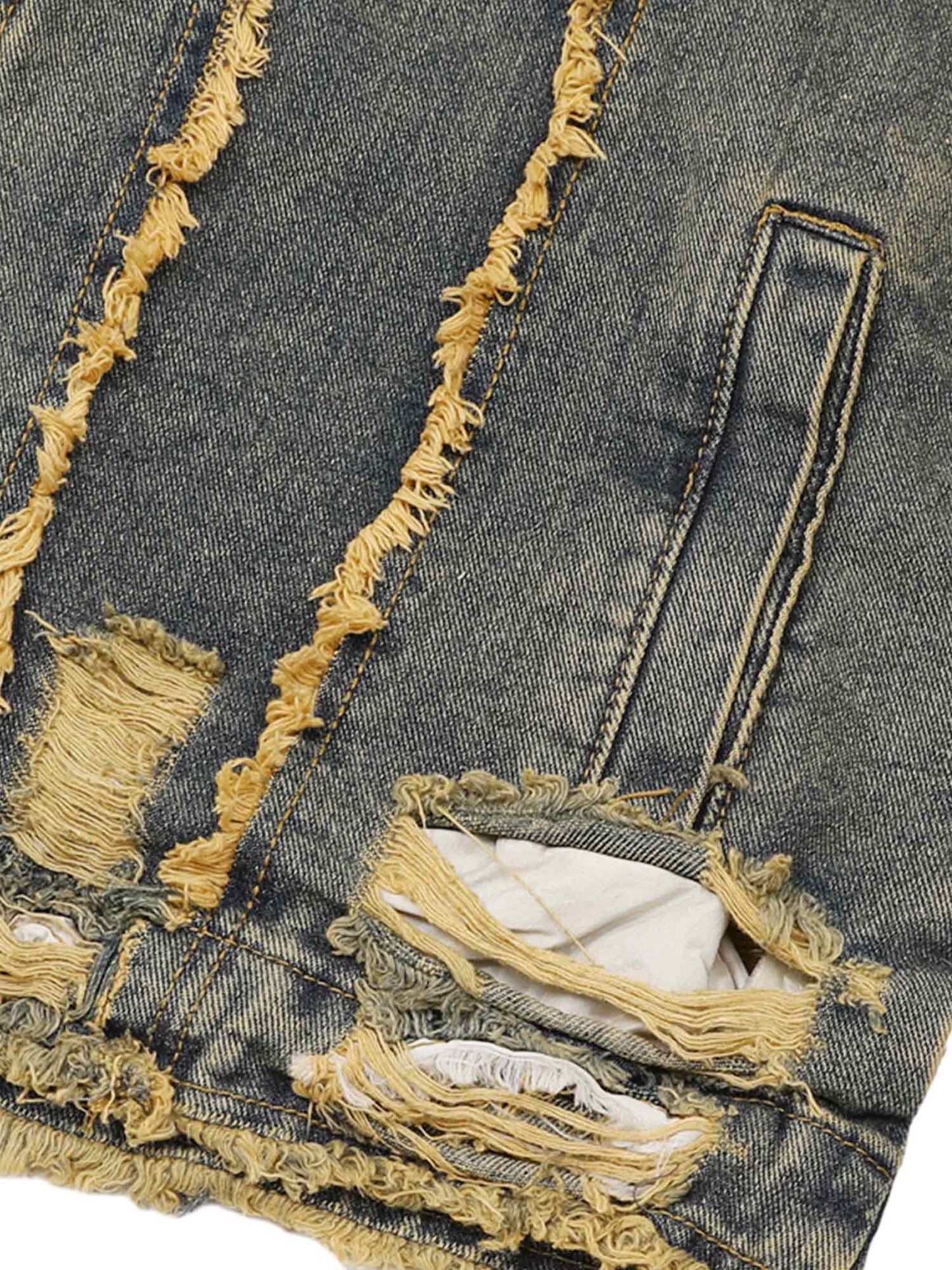 JAQUETA RAW EDGE DENIM