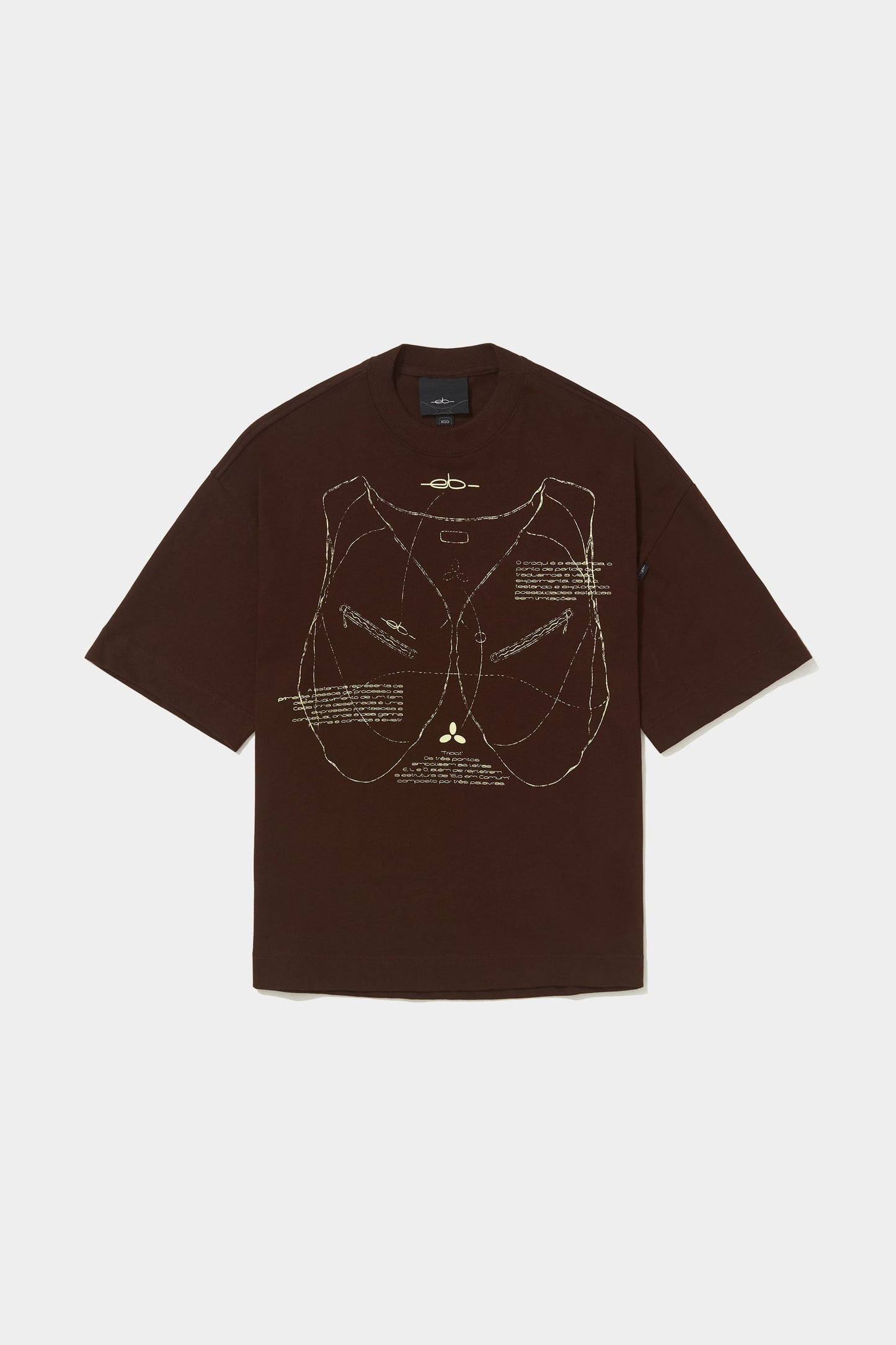 Camiseta Elo Em Comum Oversized Croqui 2 (Brown)