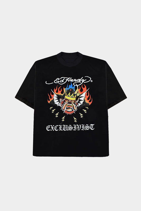 Camiseta Exclusivist (1OF1) X Ed Hardy 4 Da Big Dawgs Only (Black)