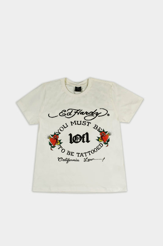 Baby Tee Exclusivist (1OF1) X Ed Hardy N1RVANA (Off White)