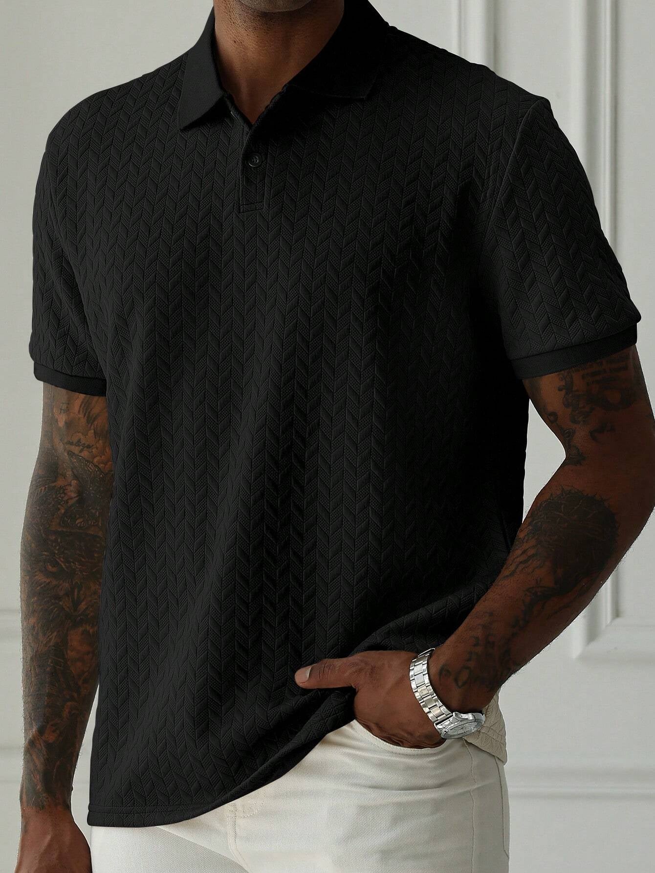 Camisa Polo CasualCool de Manga Curta Texturizada