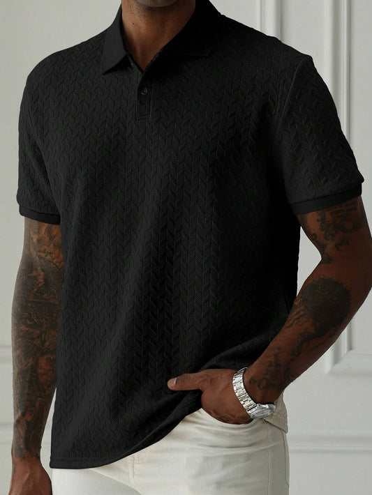 Camisa Polo CasualCool de Manga Curta Texturizada