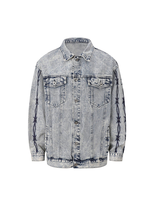 JAQUETA THORN EMBROIDERED DENIM